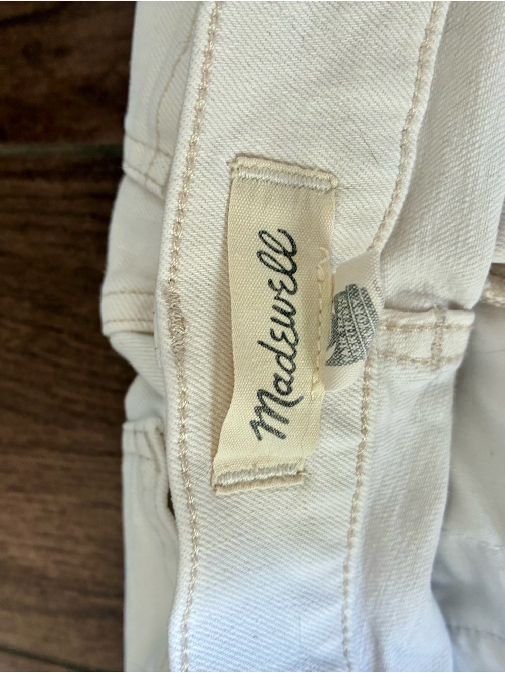 Madewell Cream-White Straight Leg Jeans - Picture 2 of 3